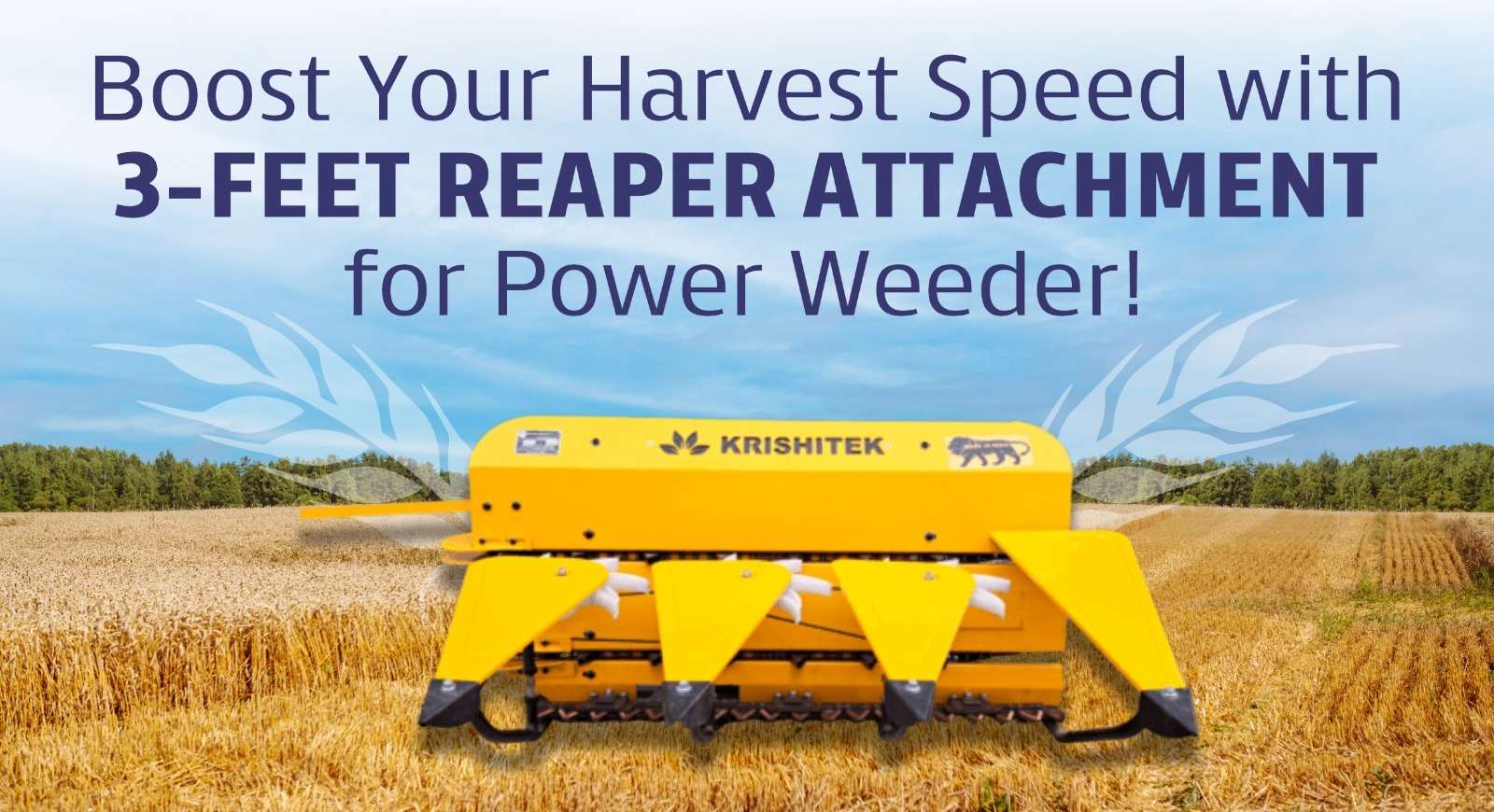 Reaper attachment for power weeder